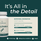 Supplement bottle with nutritional information on a green background