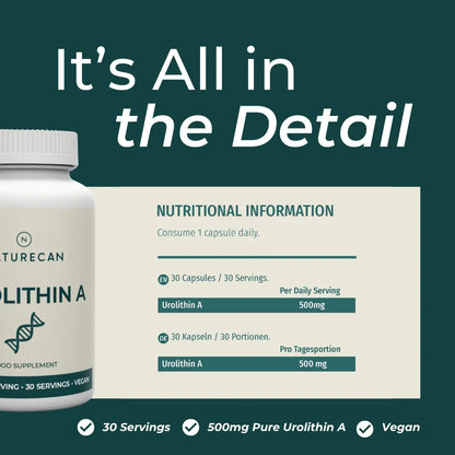 Supplement bottle with nutritional information on a green background