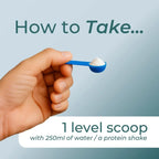 Triple Magnesium Powder container with key features on a light blue background