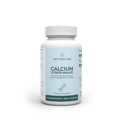 Naturecan Calcium Citrate Malate supplement bottle on a white background