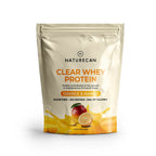 Naturecan Clear Whey Protein package for Orange & Mango flavor on a white background