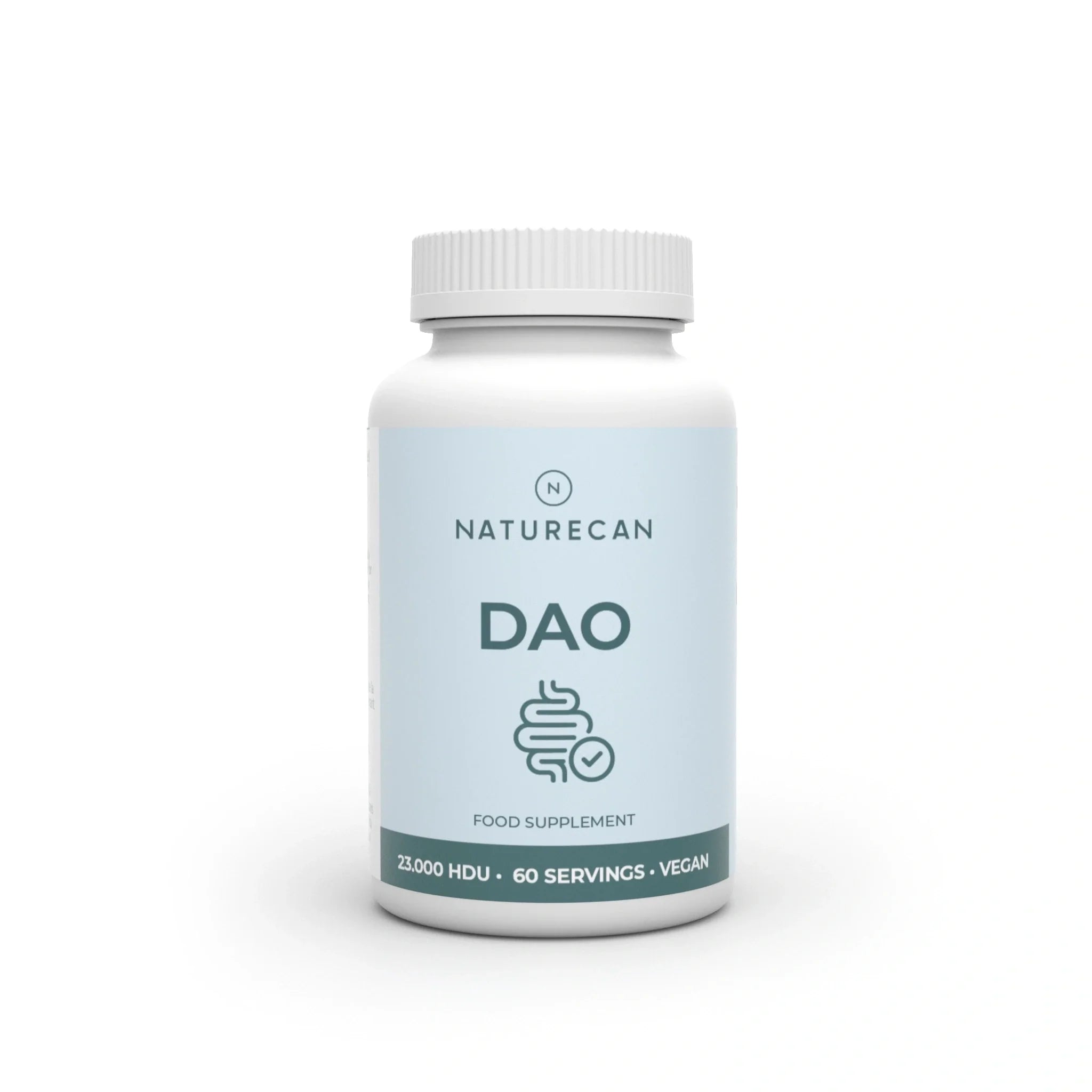 Naturecan DAO supplement bottle on a white background