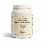 Naturecan Egg White Protein Powder container on a white background