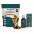 Naturecan Pets pet care products including a bag of treats, a bottle, and a box on a white background