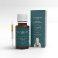 Naturecan Pets CBD oil for horses, 4000mg/10ml, 40%, with syringe and packaging featuring a horse image.