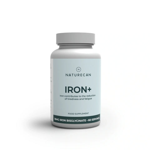 Naturecan Iron+ supplement bottle on a white background