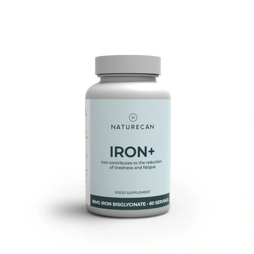 Naturecan Iron+ supplement bottle on a white background