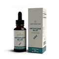 Bottle and box of Naturecan Methylene Blue 1% Solution on a white background