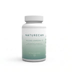 Naturecan Algae Omega-3 supplement bottle with green gradient label, suitable for vegans.