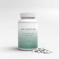 Naturecan Vitamin D3 and K2 supplement bottle with scattered tablets.