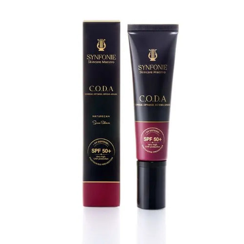 SYNfonie Coda skincare product with packaging on a white background